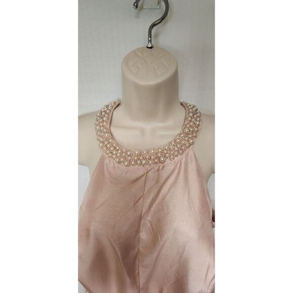 Speechless Juniors' Imitation-Pearl Halter Gown Size 15 Color Pink - Picture 6 of 9